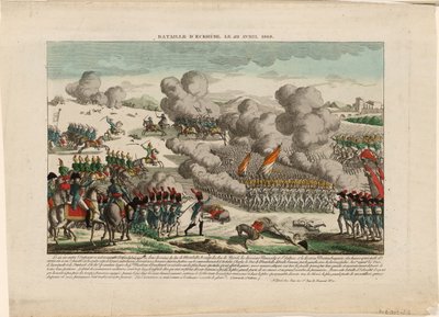 De Slag bij Eggmühl op 22 april 1809, ca. 1809 door Unbekannt
