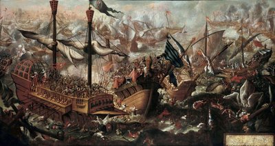 De Slag bij Lepanto door Unbekannt