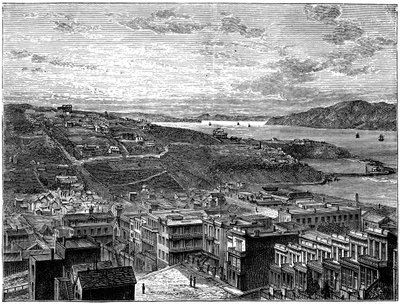 De baai van San Francisco, Amerika door Unbekannt
