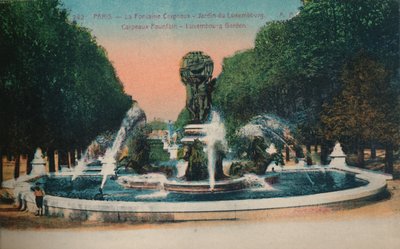 De Carpeaux-fontein - Jardin du Luxembourg, Parijs, ca. 1920 door Unbekannt