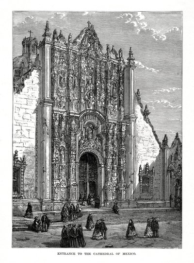 De Kathedraal, Mexico-Stad, Mexico, 19e eeuw door Unbekannt