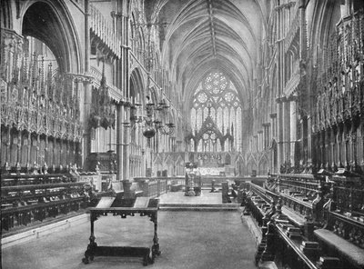 Het Koor, Kathedraal van Lincoln, 1902 door Unbekannt