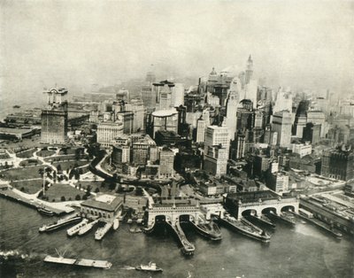 De stad New York vanuit de lucht, 1936 door Unbekannt