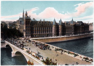 De Conciergerie en de Pont Neuf, Parijs, ca. 1900 door Unbekannt