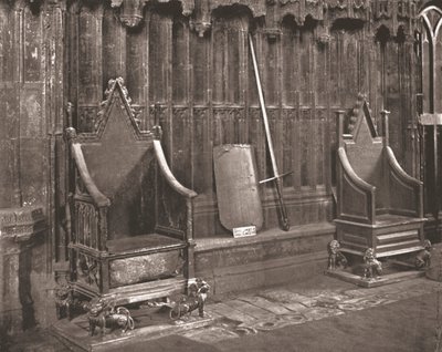 De kroningsstoel in Westminster Abbey, Londen, 1894 door Unbekannt