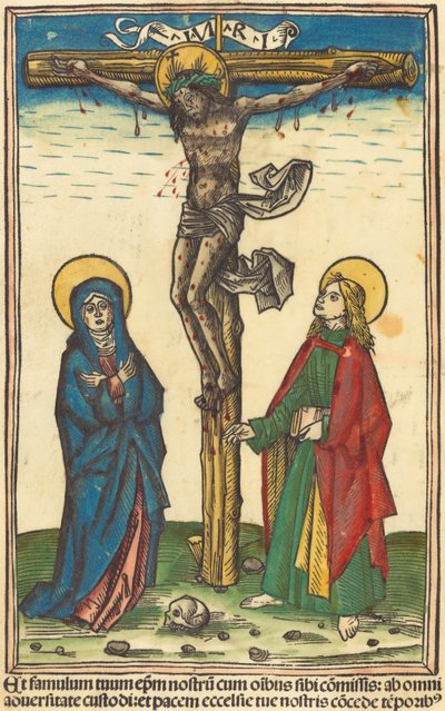 De kruisiging, ca. 1490-1500 door Unbekannt