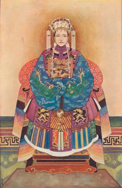 De keizerin-weduwe van China, 1908 door Unbekannt