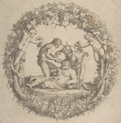 De Dronken Silenus door Unbekannt