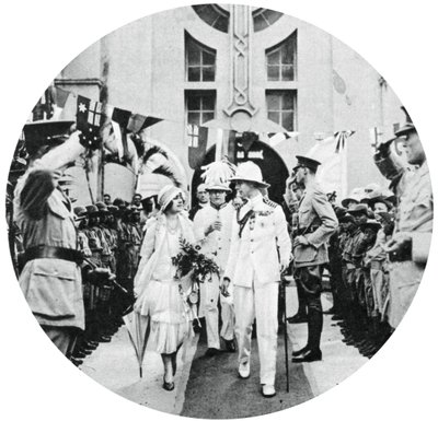 De hertog en hertogin van York bezoeken het graf van admiraal Benbow, Kingston, Jamaica, 1927, 1937 door Unbekannt