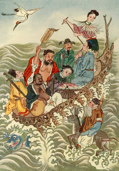 De acht onsterfelijken die de zee oversteken, 1922 door Unbekannt