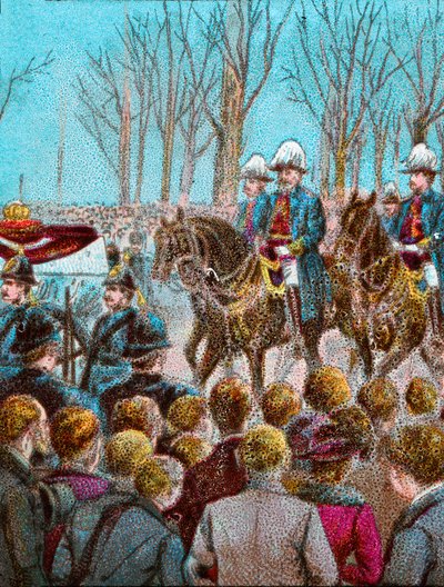 De begrafenisstoet van koningin Victoria gevolgd door koning Edward VII, 1901 ca. 1902 door Unbekannt