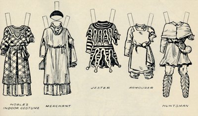 De Galerij van Historische Kostuums: De Jurken Gedragen in de Dagen van Richard I door Unbekannt
