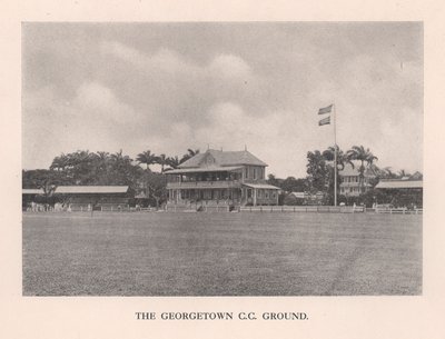 Het cricketveld van de Georgetown Cricket Club, Brits Guyana, 1910 1912 door Unbekannt