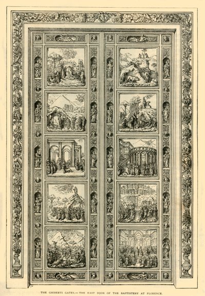 De Ghiberti-poorten - De oostdeur van de doopkapel in Florence, 1882 door Unbekannt
