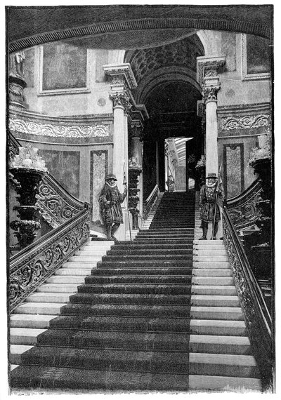 De grote trap, Buckingham Palace, Londen door Unbekannt