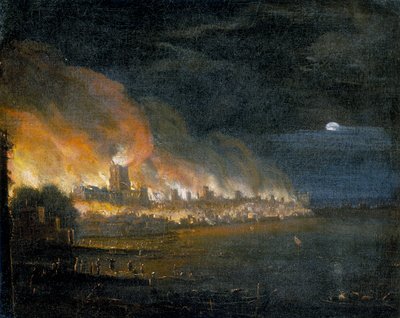 De grote brand van Londen, 1666, ca. 1666 door Unbekannt
