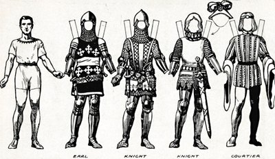 De Grote Galerij van Britse Kostuums: Jurk Gedragen in het Regeerperiode van Edward III, ca. 1934 door Unbekannt