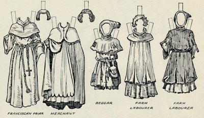 De Grote Galerij van Britse Kostuums: Gevarieerde Kleding Gedragen in de Normandische Tijd, ca. 1934 door Unbekannt