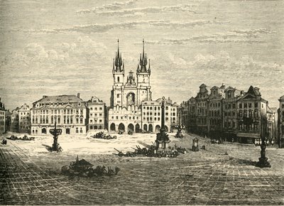 Het Grote Plein, Praag, 1890 door Unbekannt