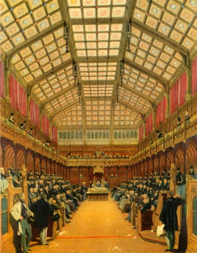 Het Lagerhuis Tijdens Een Debat, 1858, 1947 door Unbekannt