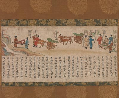 De geïllustreerde soetra van verleden en heden karma Kako genzai inga kyo emaki, laat 13e eeuw door Unbekannt