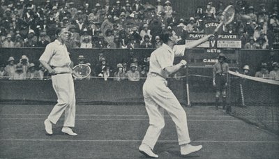 De koning als tennisser door Unbekannt