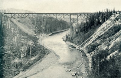 De Hoogste Brug ten Oosten van de Rocky Mountains door Unbekannt