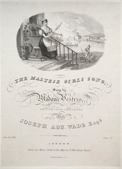 Het lied van de Maltese meisjes, 1800s door Unbekannt