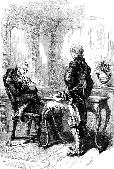 De markies de Lafayette met George Washington, c1775-1781 c1880 door Unbekannt