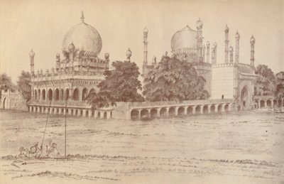 Het mausoleum van Ibrahim Shah, koning van Bijapur, in Bijapur, 1821, 1936 door Unbekannt