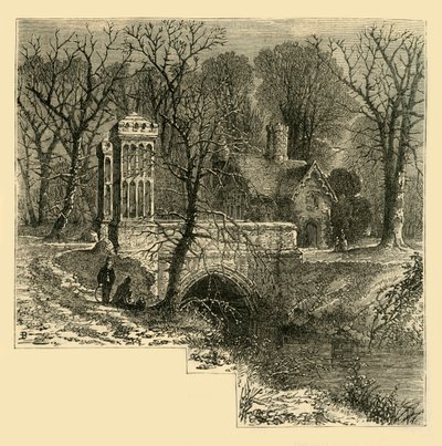 De gracht, Fulham Palace, ca. 1878 door Unbekannt