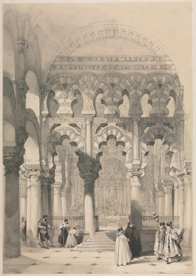 De moskee, Cordova, 1800s door Unbekannt