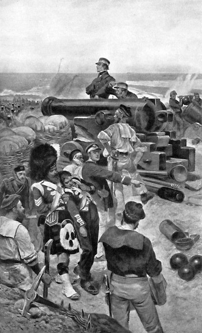 De Marinebrigade bij Sebastopol, 1850s door Unbekannt