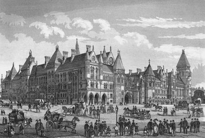 Het Nieuwe Gerechtsgebouw, Westminster, Londen, c1878 door Unbekannt
