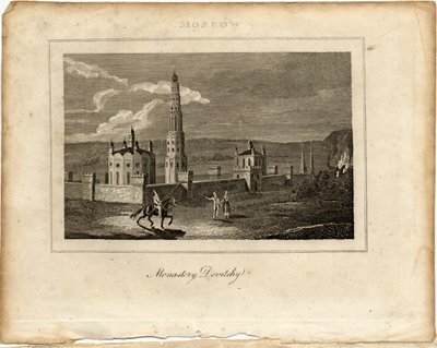 Het Novodevichy-klooster in Moskou, ca. 1800 door Unbekannt