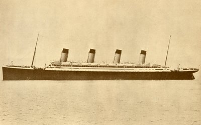 De Olympic White Star Line op zee door Unbekannt