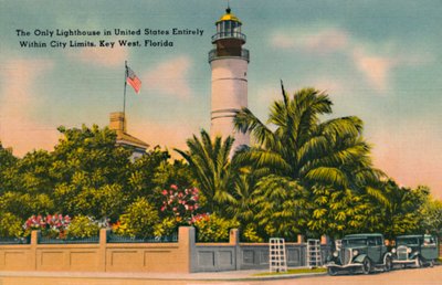 De enige vuurtoren in de Verenigde Staten volledig binnen de stadsgrenzen, Key West, Florida door Unbekannt