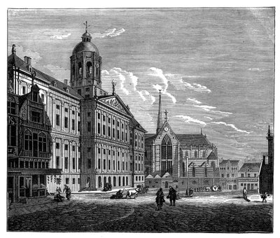 Het Koninklijk Paleis, Amsterdam, ca. 1890 door Unbekannt