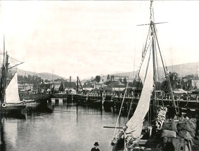 De Haven van Hobart, Tasmanië, Australië, 1895 door Unbekannt