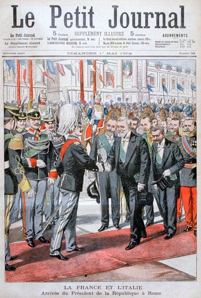 De President van de Republiek Frankrijk in Rome, 1904 door Unbekannt