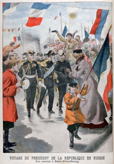 De president van de Republiek Frankrijk bezoekt Sint-Petersburg, Rusland, 1902 door Unbekannt