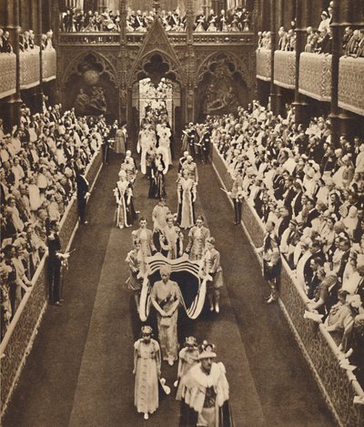 De processie van de koningin-moeder, 12 mei 1937 door Unbekannt