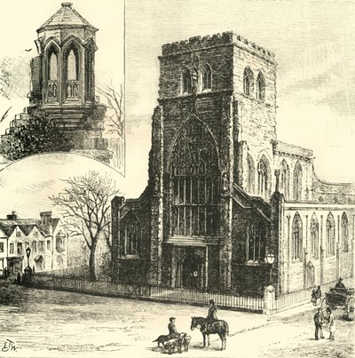 De Refter Preekstoel. De Abdijkerk, 1898 door Unbekannt