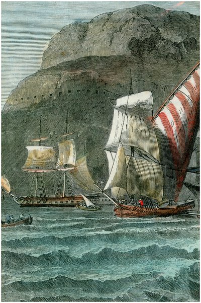 De Rots van Gibraltar, ca. 1880 door Unbekannt