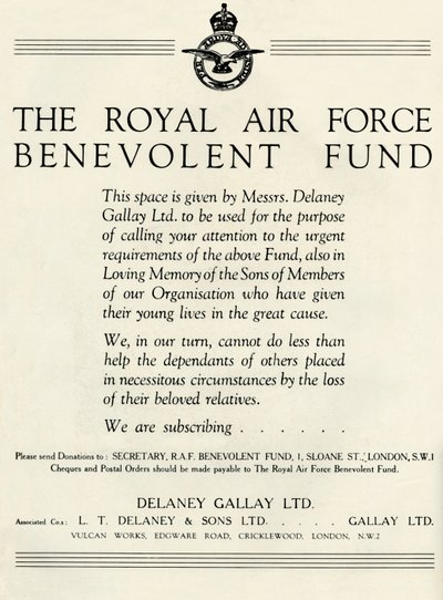 Het Royal Air Force Benevolent Fund, 1941 door Unbekannt