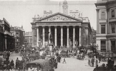 De Royal Exchange, Londen, eind 19e of begin 20e eeuw door Unbekannt