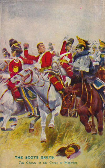 De Royal Scots Greys. De aanval van de Greys bij Waterloo, 1815, 1939 door Unbekannt