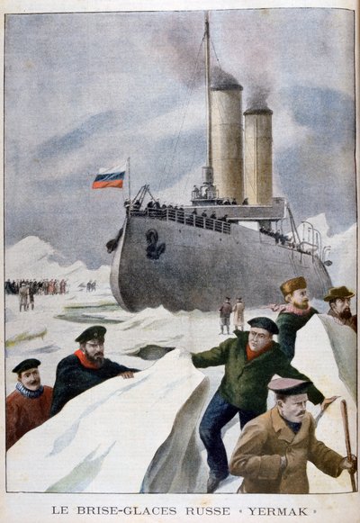 De Russische ijsbreker Yermak, 1902 door Unbekannt