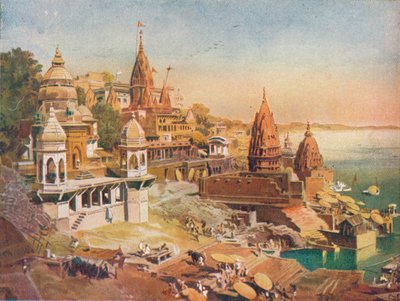 De Heilige Stad van de Hindoes: Benares aan de Ganges, 1908 door Unbekannt