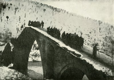 De generale staf van het Servische leger op hun terugtocht door Albanië door Unbekannt